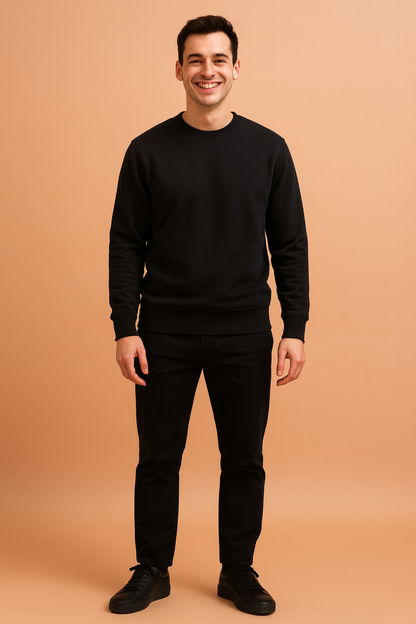 Classic Crew Neck Casual Sweatshirt