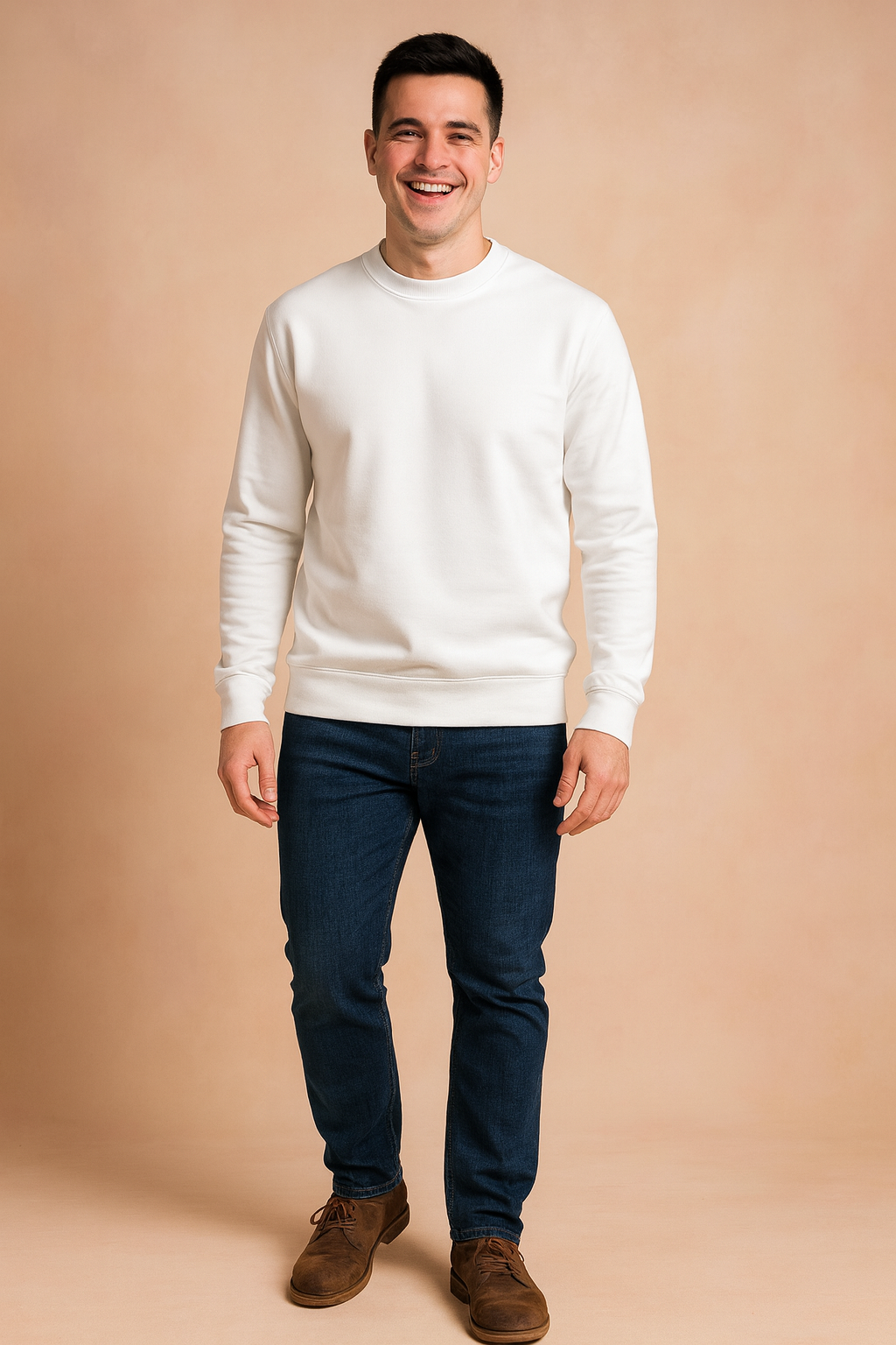 Classic Crew Neck Casual Sweatshirt