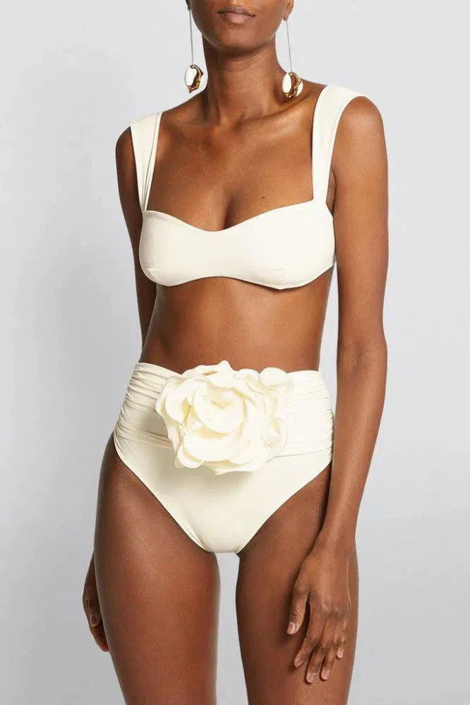 Women's Floral High Waist Bikini Swimsuit Set