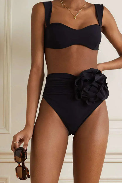Women's Floral High Waist Bikini Swimsuit Set