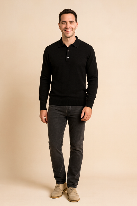 Party Night Sweater with Classic Collar - Luxicro