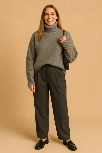 Cozy Oversized Long Sleeve Turtleneck Sweater