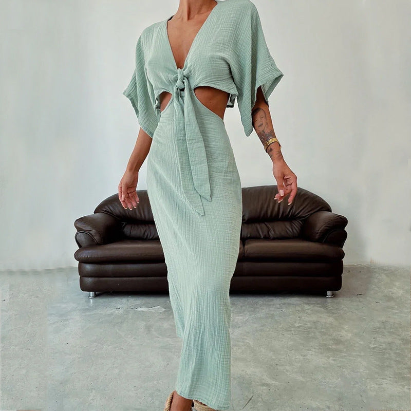 Sexy V Neck Maxi Dress for Women