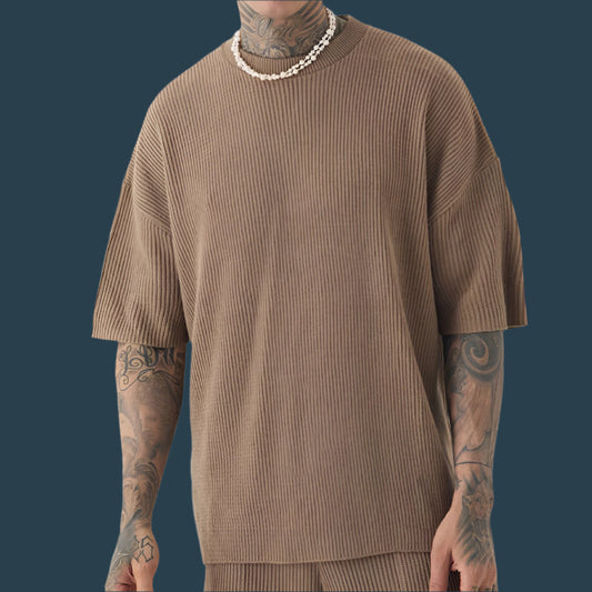 Casual Men's Short Sleeve Top and Shorts Set - EasyApparels