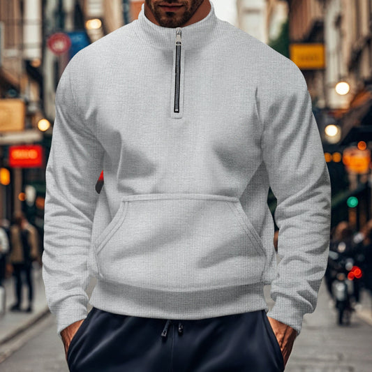 Casual Men's Cotton Zip Sweatshirt - EasyApparels