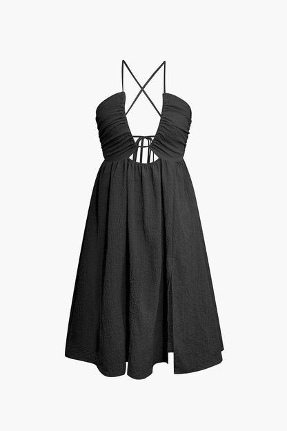 Sexy V-Neck Midi Dress for Women