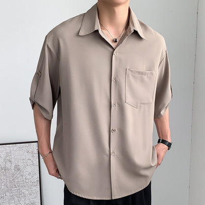 Casual Short Sleeve Men's Shirt Lightweight