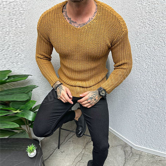Classic Fit Men's Wool Crew Neck Sweater - EasyApparels