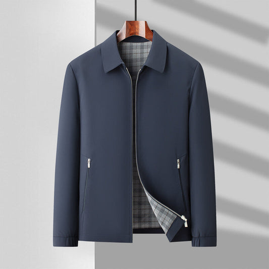 Classic Fit Plaid Lined Men's Zip Jacket - EasyApparels