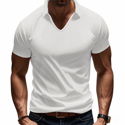 Casual Men's V-neck Cotton T-shirt