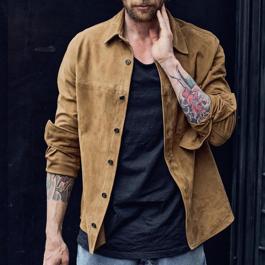Casual Men's Soft Button Jacket - EasyApparels