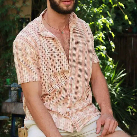 Breathable Casual Short Sleeve Men's Shirt - EasyApparels