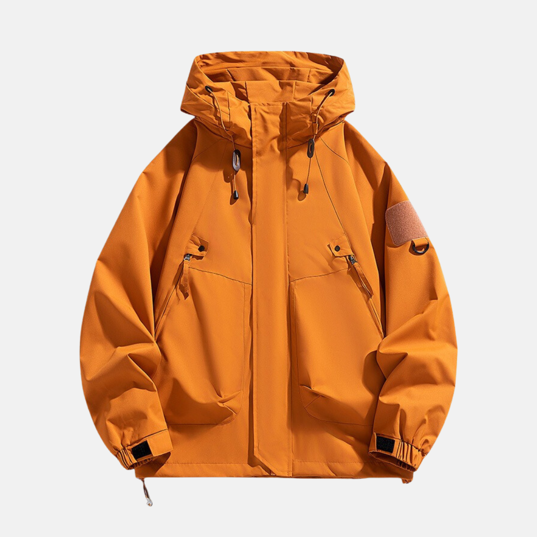 Casual Water Repellent Men's Jacket with Multiple Pockets