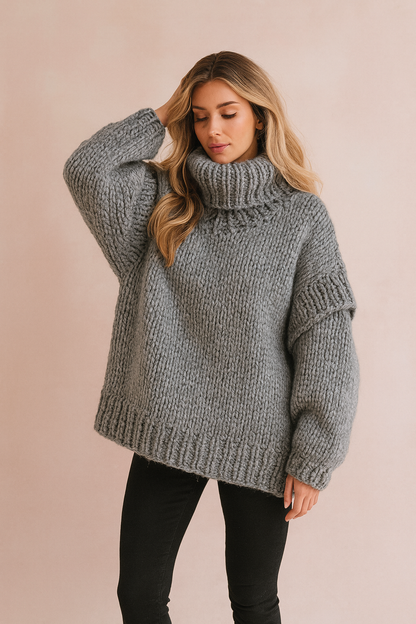 Cozy Big Knit Turtleneck Sweater