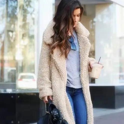 Large Teddy Jacket for Women - Soft Fuzzy Winter Coat - EasyApparels