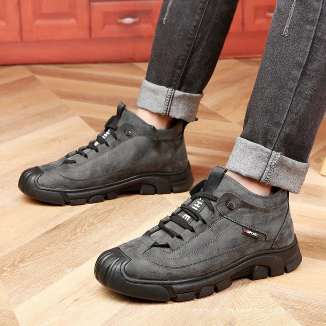 Warm Waterproof Gray Sneakers for Men - Luxicro