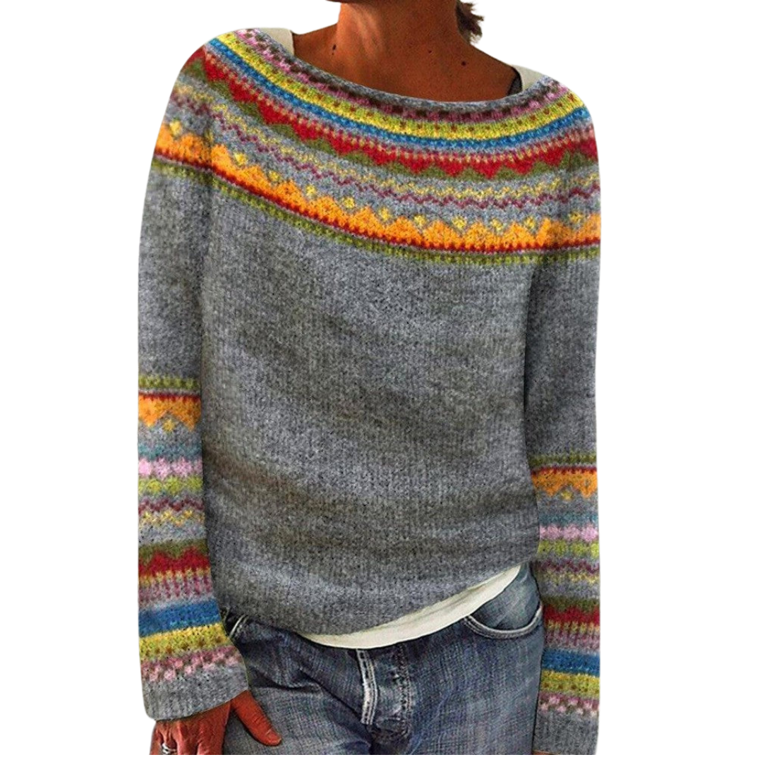Women's Warm Merino Wool Crew Neck Sweater - EasyApparels