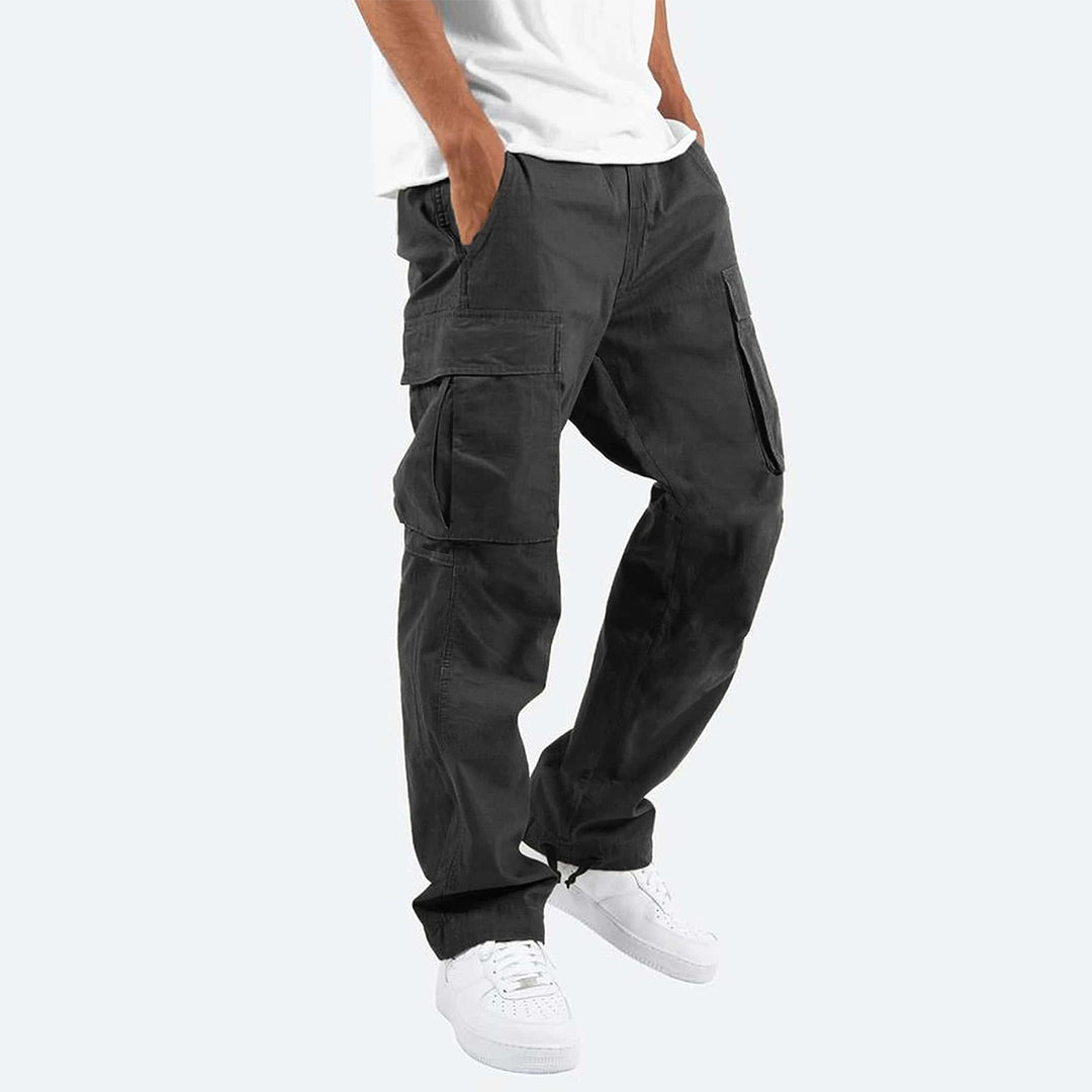 Relaxed Fit Cargo Pants with Multiple Pockets - Luxicro
