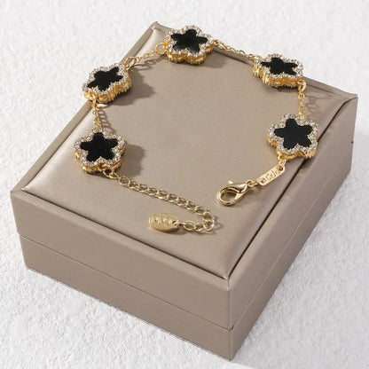 Shiny Clover Chain Bracelet