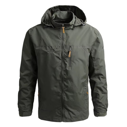 Waterproof Men's Outdoor Windbreaker Jacket with Hood