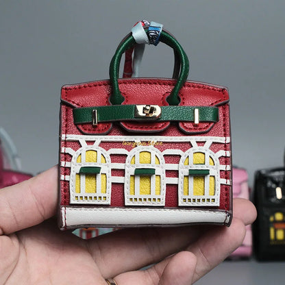 2 for 1 Mini Designer Handbag - Silver Purse Charm