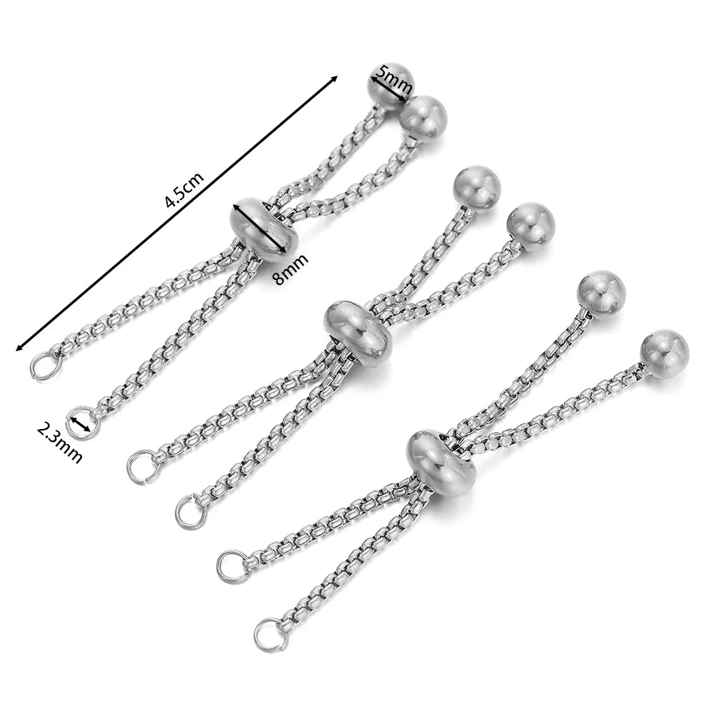 Silver Tone Expandable Bracelet Extender 3 Pack