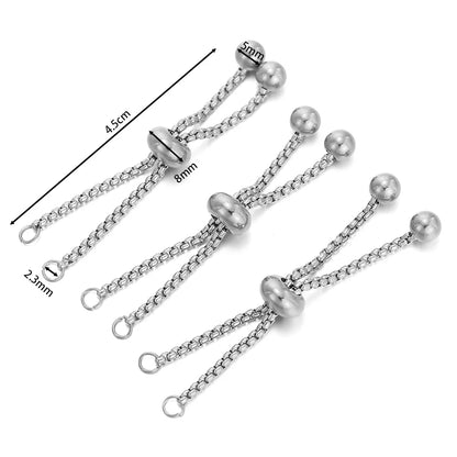 Silver Tone Expandable Bracelet Extender 3 Pack