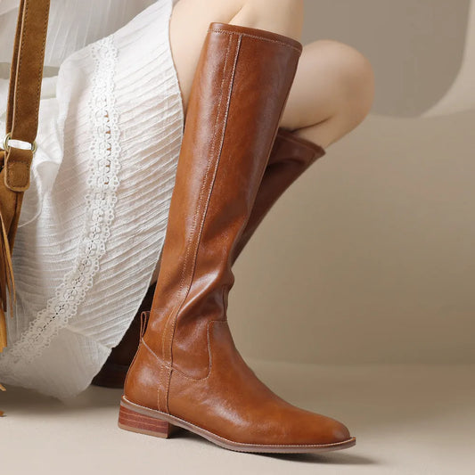 Real Leather Ankle Boots - EasyApparels