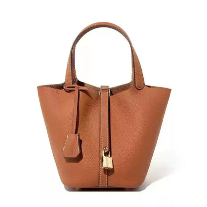 Classic Brown Leather Handbag