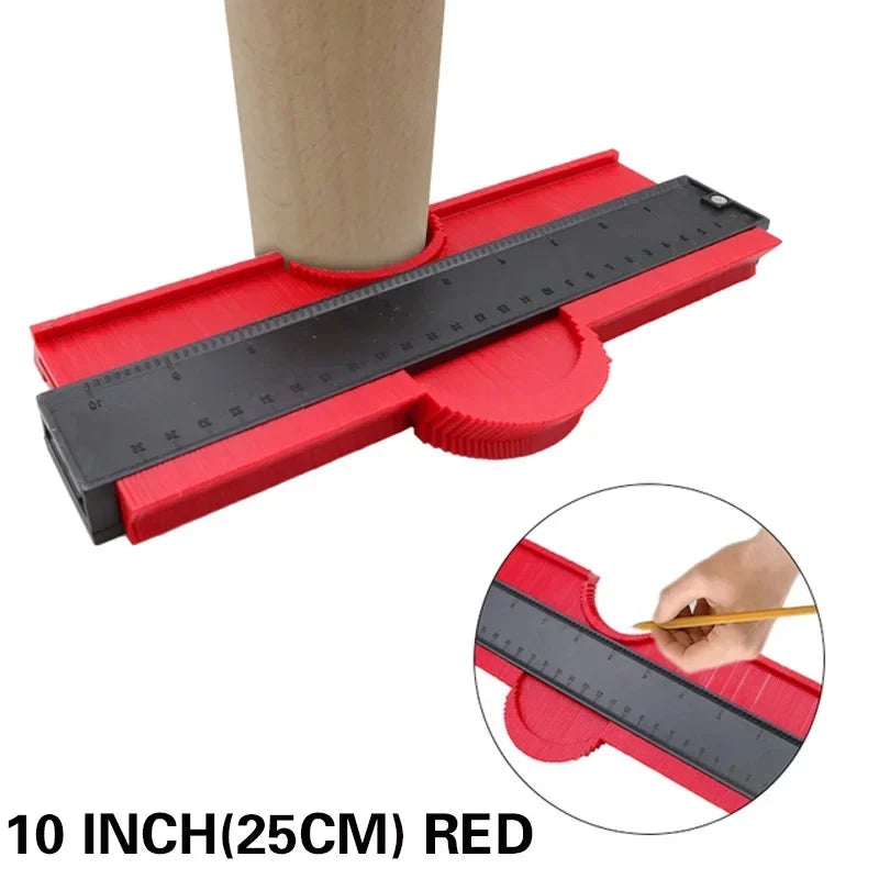 Accurate Contour Gauge - 10 Inch Plastic Profiler Tool - Luxicro