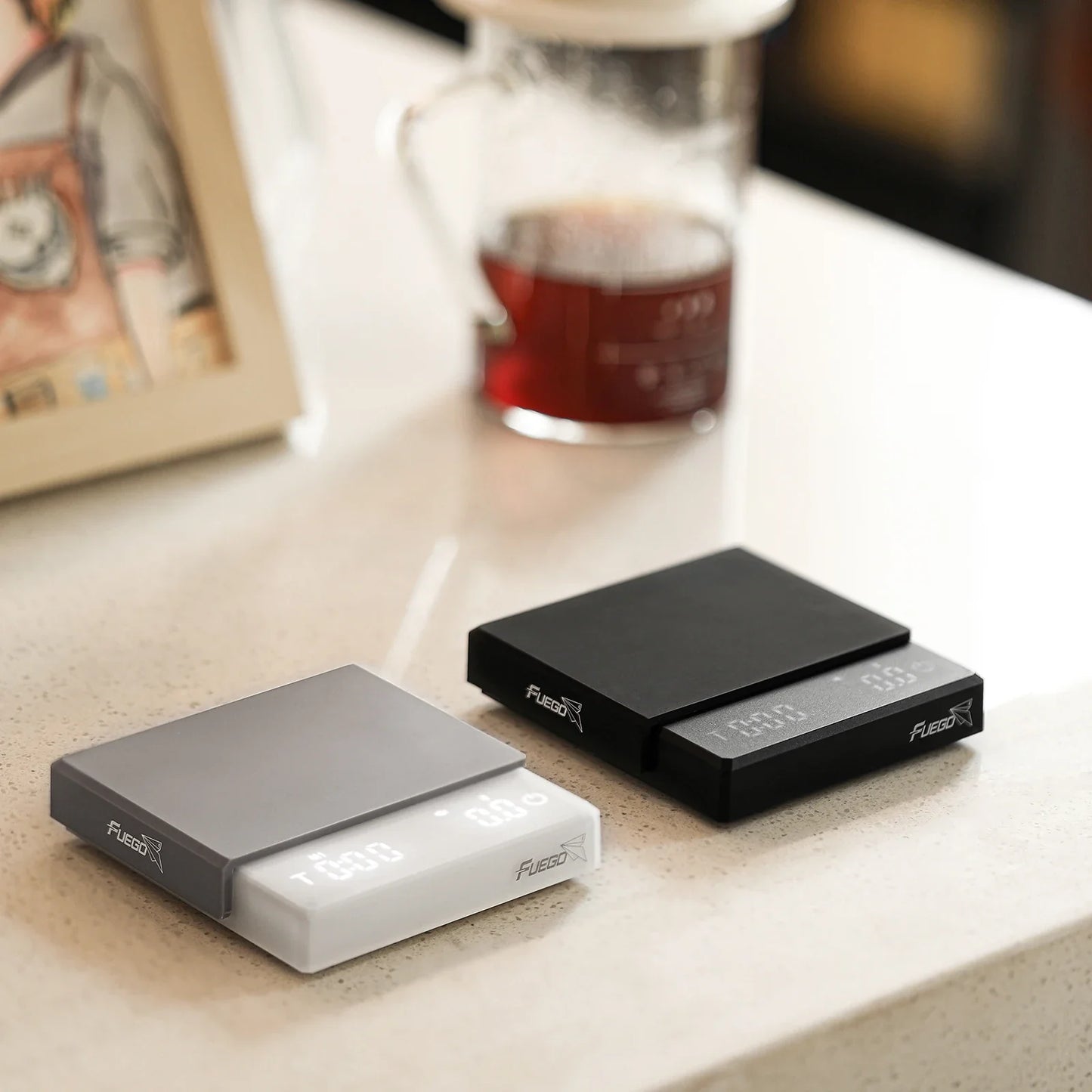 Accurate Digital Coffee Scale with Timer and Rechargeable Battery - Luxicro