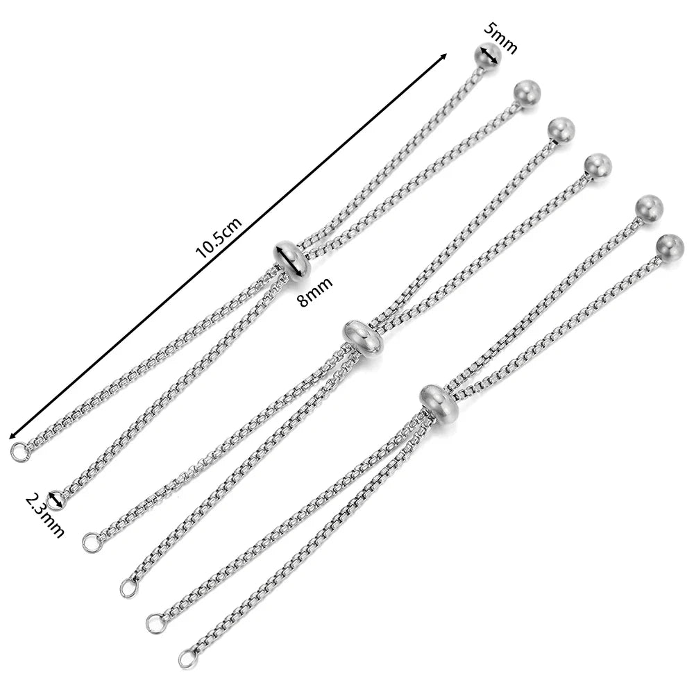 Silver Tone Expandable Bracelet Extender 3 Pack