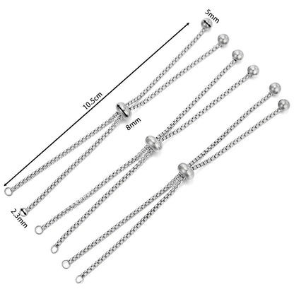 Silver Tone Expandable Bracelet Extender 3 Pack