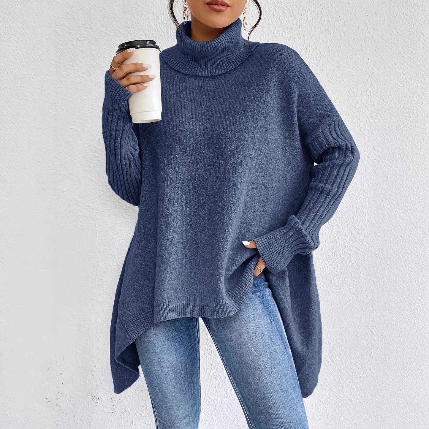 Big Oversized Crew Neck Sweater - EasyApparels