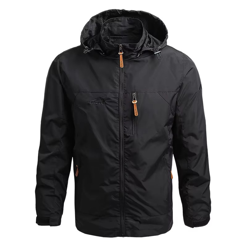 Waterproof Men's Outdoor Windbreaker Jacket with Hood