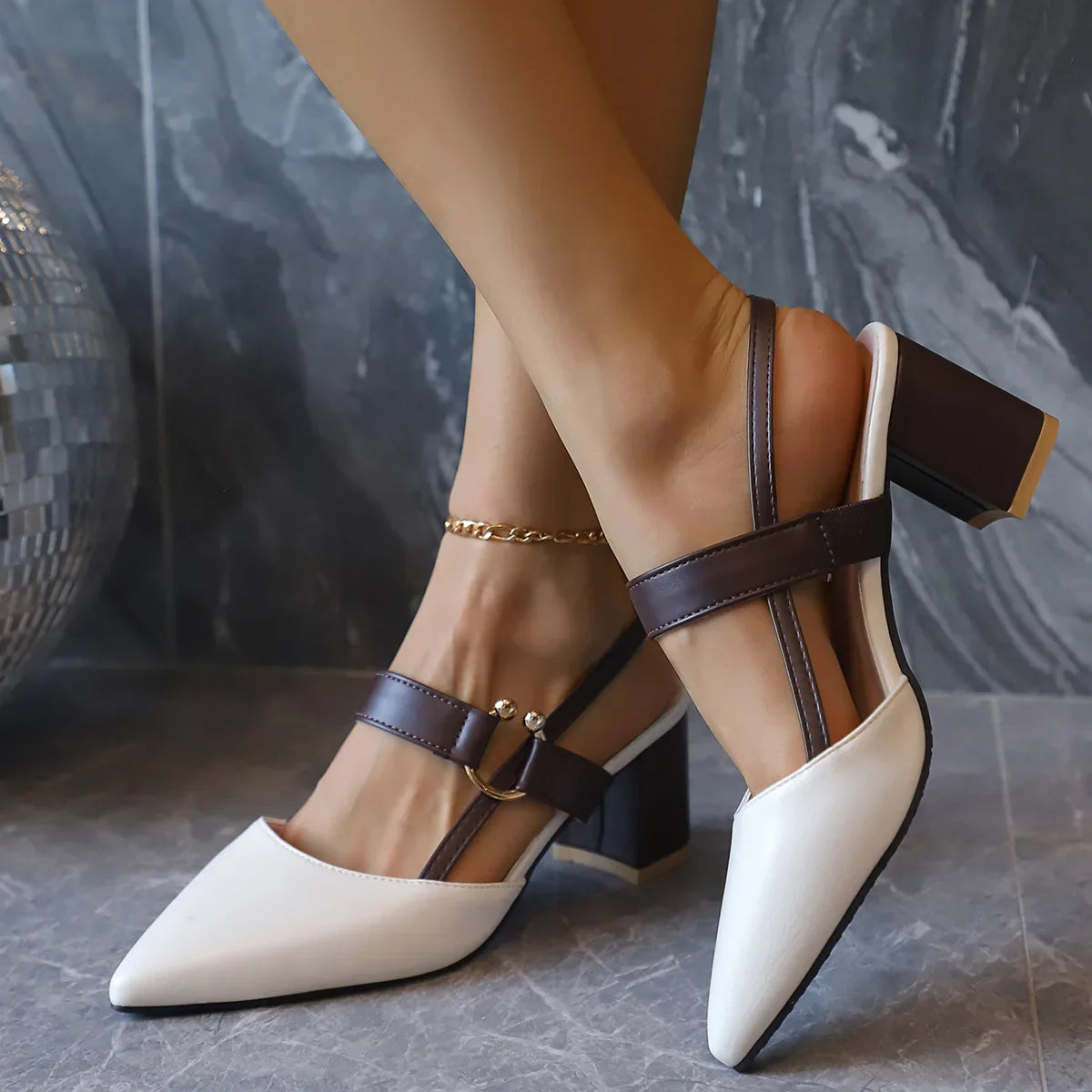 Elegant Sling Back High Heels