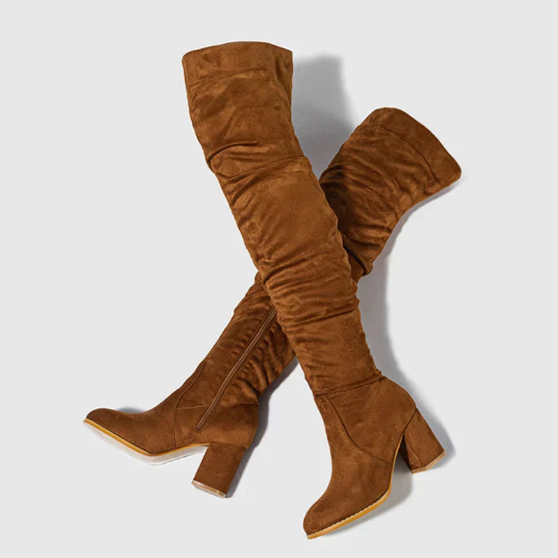 Trendy High Heel Knee High Women's Boots