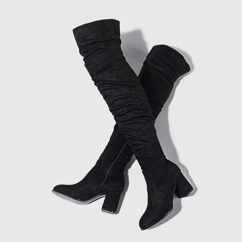 Trendy High Heel Knee High Women's Boots