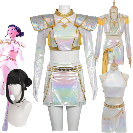 Shiny Hologram Women Cosplay Costume Set - Luxicro