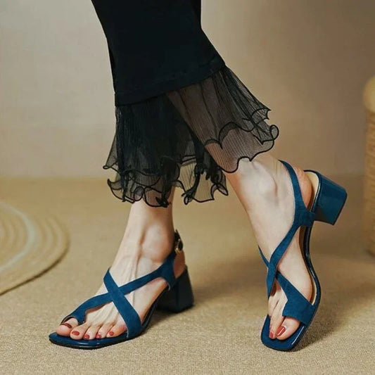 Soft Suede Ankle Sandals - EasyApparels