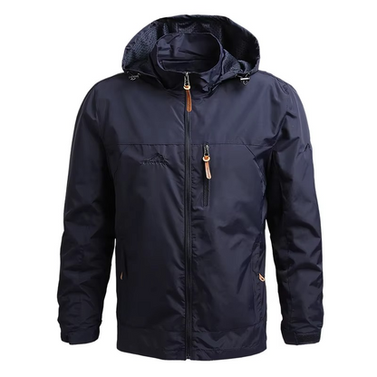 Waterproof Men's Outdoor Windbreaker Jacket with Hood