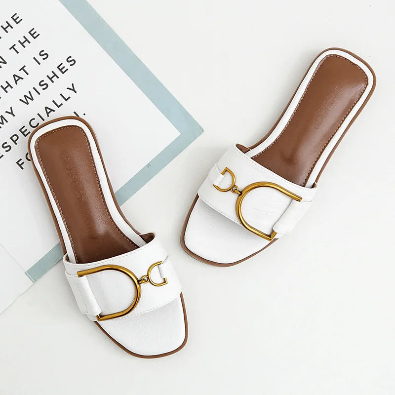 Stylish Flat Women's Slide Sandals