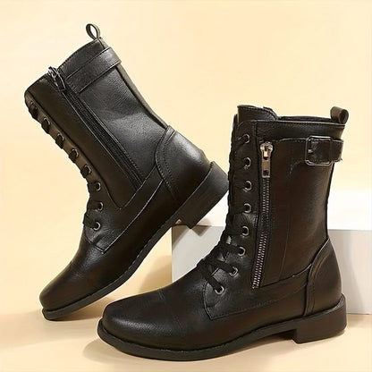 Women's Classic Ankle Boots - Comfortable Zip Up Shoes