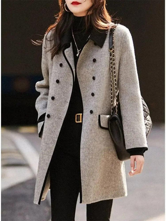 Stylish Grey Ladies Winter Coat - EasyApparels
