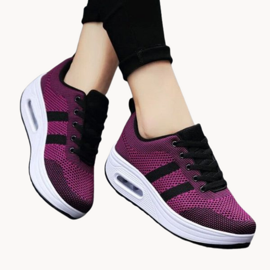 Lightweight Women's Running Shoes - Airy Mesh - Cushioned Sole - EasyApparels