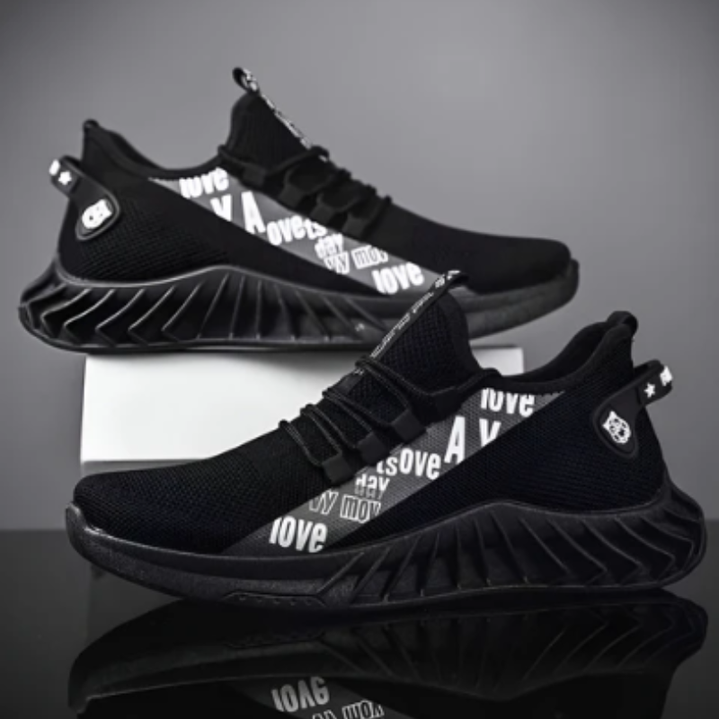 Men's Athletic Shoes - Lightweight Mesh - Cushioned Sole