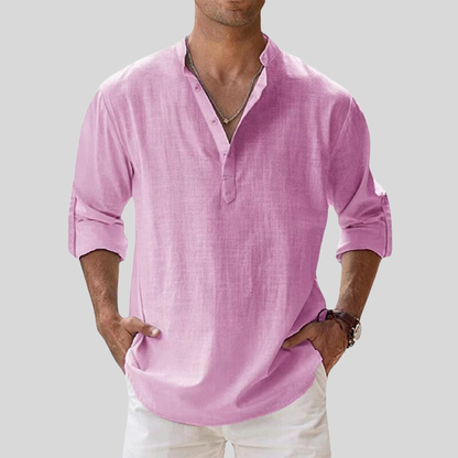 Casual Men's Long Sleeve Shirt Loose Fit