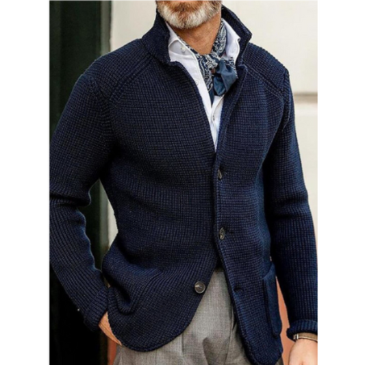 Cozy Men's Button Front Sweater - Luxicro