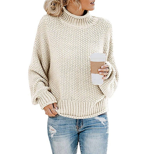 Relaxed Fit Cozy Turtleneck Sweater - Luxicro