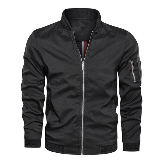 Slim Fit Zip Up Mens Jacket with Pockets - Luxicro